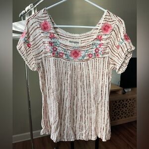 Savanna Jane Floral Embroidered Top